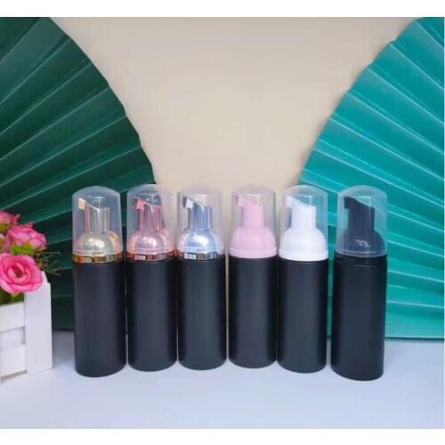 30pcs/lot 60ml Matt Black Plastic Foamer Pumps Refillable Empty Cosmetic Bottle Lashes Cleanser Soap Dispenser Shampoo Bottle