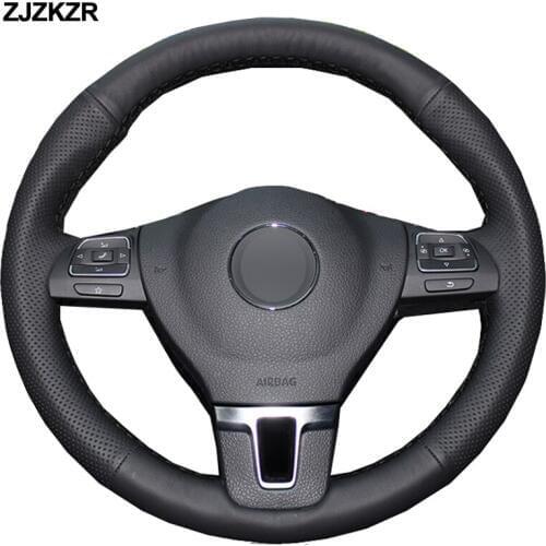 Car Auto Steering-Wheel Cover For Volkswagen VW Gol Tiguan Passat B7 Passat CC Touran Jetta Mk6 Stuurhoes Funda Volante Volant