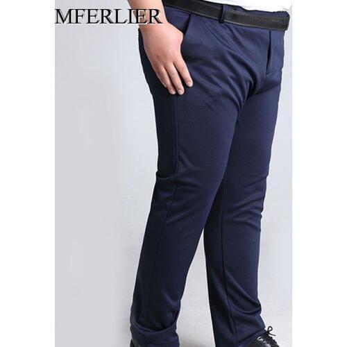 Summer Autumn pants men 5XL 6XL 7XL 8XL 9XL 10XL waist 138cm plus size trousers men 2 colors