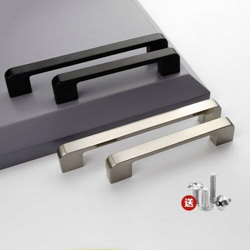 Black/Gray Furniture Handles Cabinet Knobs and Handles Kitchen Handles Drawer Knobs Cabinet Pulls Cupboard Knobs Hardware