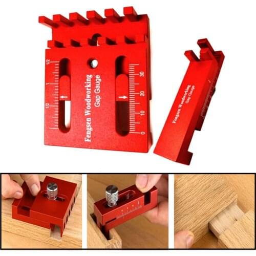 Woodworking Mini Gap Gauge Depth Measuring Ruler Aluminum Alloy Measuring Sawtooth Ruler Measuring Tools Marking Gauge Dropship
