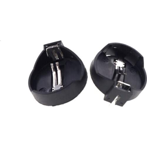 100 pcs CR2032 Battery Holder 3V Button Coin Cell 2032 Retainer CR2020 CR2016 Through Holes DC Power charge Connector Solder PCB