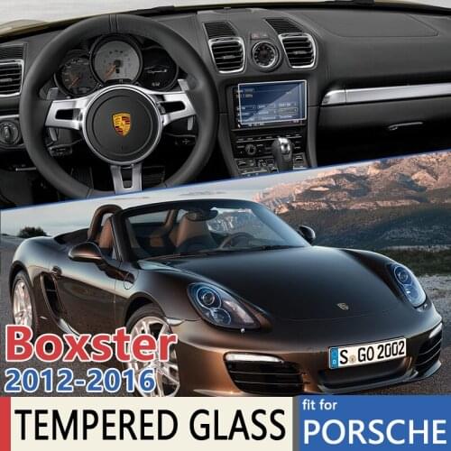 For Porsche 718 Boxster Cayman 2012~2016 Car Navigation Ultra-Thin Film Touch Full Screen Protector Tempered Glass Accessories