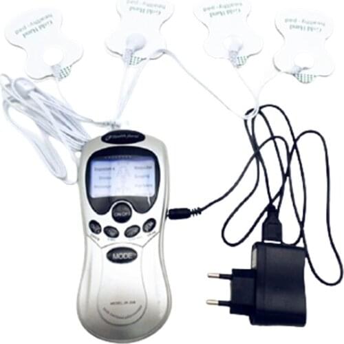 Electric Tens Therapy Massager Slimming Body Acupuncture Shiatsu Massage Electro Pulse Muslce Stimulator + 4 Electrode Patches