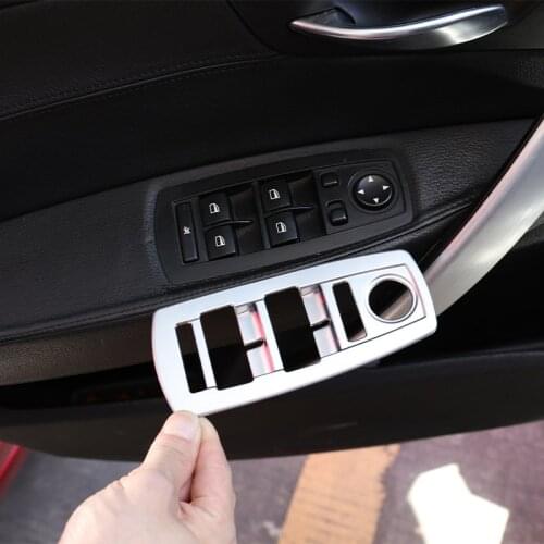 For BMW X3 E83 2006-2010 ABS chrome-plated door glass lift switch frame decorative stickers Car Accessories
