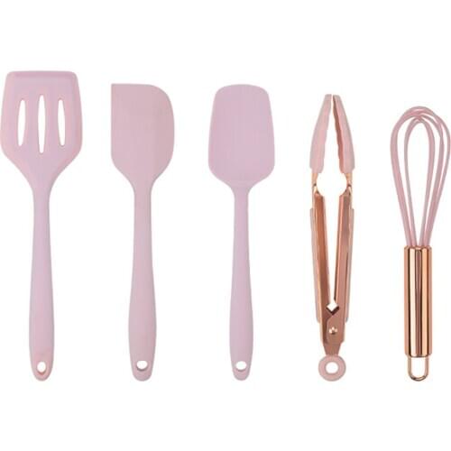 Kitchen Spatula Silicone Spatula Sets Heat-Resistant Non-Stick Spatula 5pcs with Iron Core for Baking Tool Kitchen Accessories