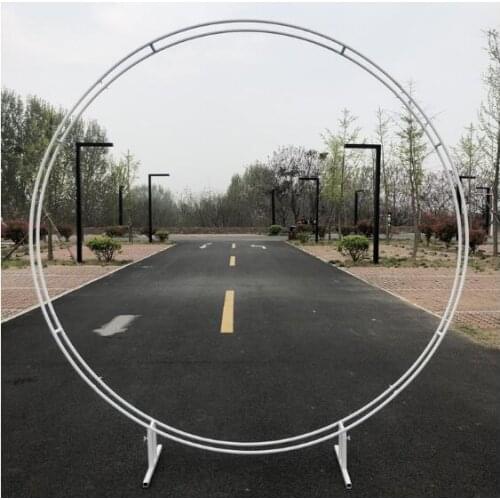 New wedding props ring double pole round arch frame flower door arch arch wedding door custom