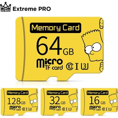 Newest Yellow Micro SD 128gb Class 10 mini TF Card 32GB 64GB 256GB Flash Memory Card sd card 4gb 8GB 16GB with free Adapter