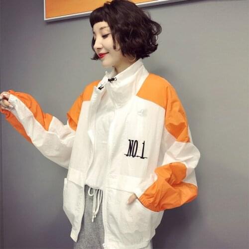 2021 spring and summer new loose Joker sunscreen wind baseball clothing short ultra-thin breathable coat women