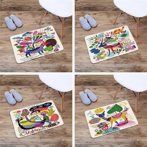 Faroot New Style Living Room Bedroom Anti-Slip Mat Abstract Painting Bathroom Kitchen Door Mat Doormat Floor Mat
