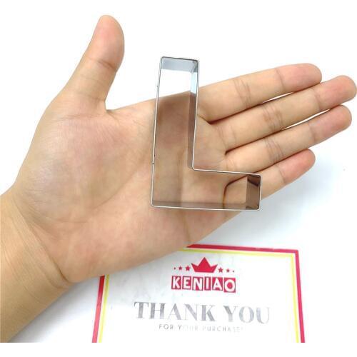 KENIAO Letter L of Alphabet Cookie Cutter for Birthday Party - 4.7 x 6.5 cm - Biscuit / Fondant / Pastry Cutter -Stainless Steel