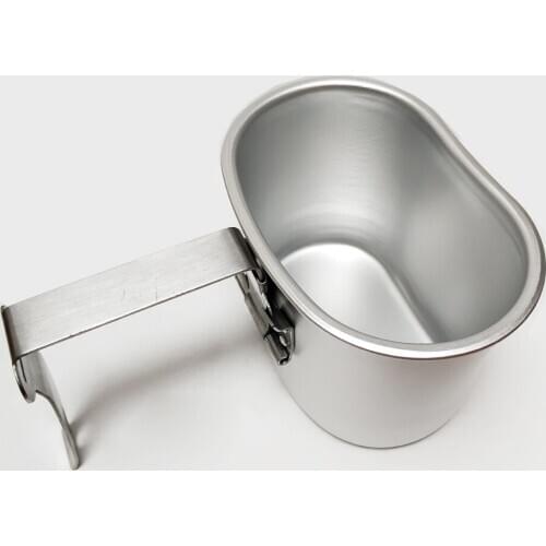 Outdoor WW2 US Army Type 78 Canteen Lunch Box Camping Metal Water Cup Mess Tin