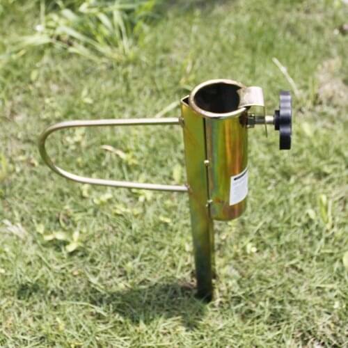 Beach Umbrella Sand Stand, Outdoor Umbrella Base Stand Heavy Duty Metal for Sand/Grass Diameter 32-38mm Pole Holder Stake