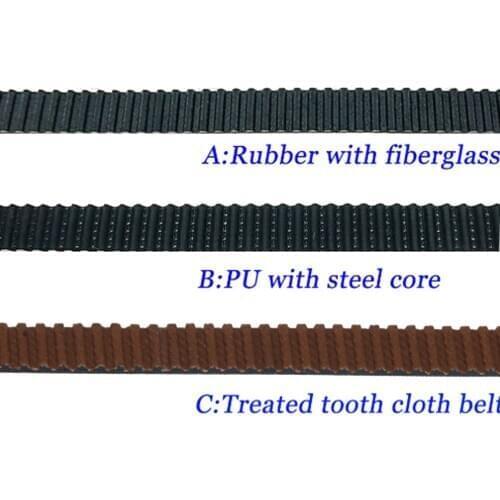5M. 6mm PU with Steel Core Rubber fiberglass timing belt GT2 Belt Black Color 2GT open timing Belt 6mm Width 5M for 3d printer