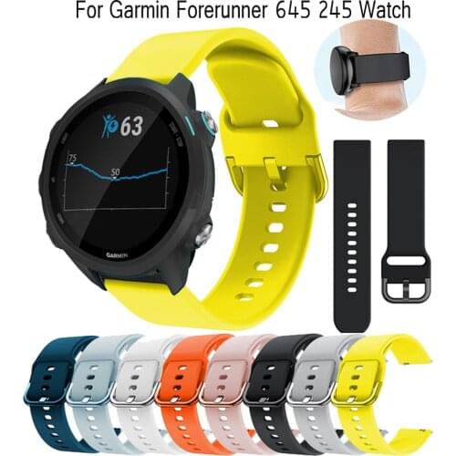 20mm Silicone SmartWatch Strap for Garmin Forerunner 245/245M 645 / Vivoactive 3 /3 music /Vivomove HRVen Wristband bracelet
