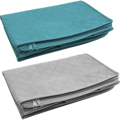 Under Bed Storage Bag Foldable Clothes Organizer Bag with 3 Clear Windows for Blankets, Bedding Clothes