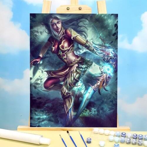 World Of Warcraft Paint By Numbers Set Oil Paints 50*70 Painting On Canvas Home Decor Crafts Adults Drawing