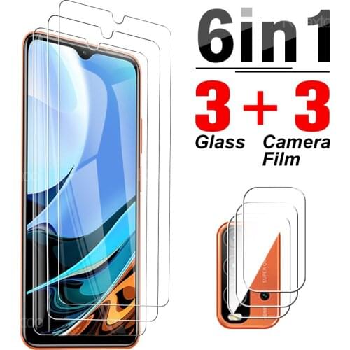 6 In 1 Full Cover Tempered Glass Protector For Xiaomi Redmi 9T Camera Lens Protective Glas For Xaomi Redme Readmi Remi 9 T 6.53"