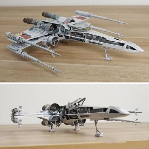 Wars Incom T-65 X-wing Star aircraf fighter Handcraft Paper Model Kit Handmade Toy Puzzles Battlestar Galactica DIY Fancy Garage