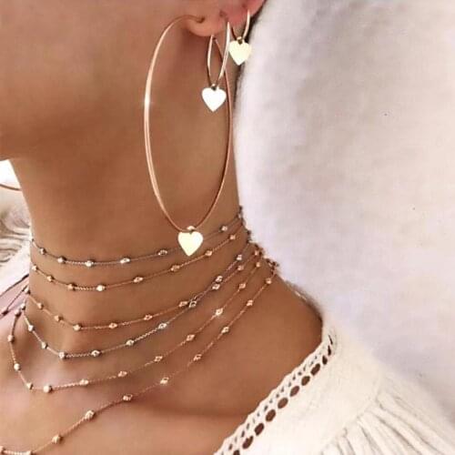 1set Fashion Bohemian Punk Earrings Jewelry heart shape Earrings Best Gift for Women Girl E009