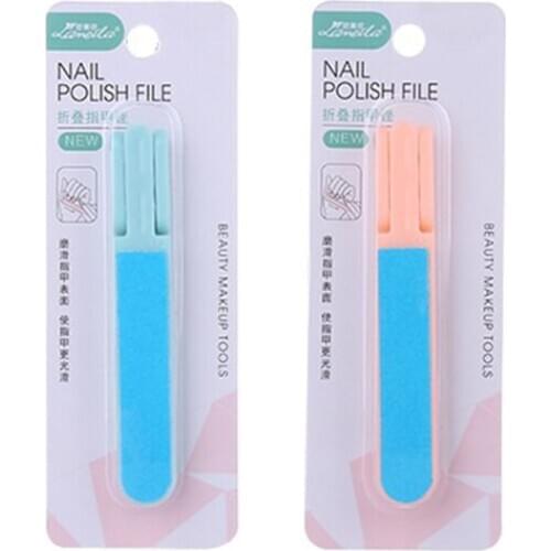 1pcs Professional Folding Nail File (random colors) manicure tool Compact and portable Professional Nail File Manicure Tools