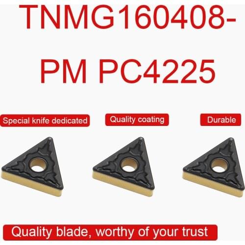 10PCS Carbide Inserts TNMG160408-PM PC4225 High Quality TNMG 160408 Blade External Turning Tool CNC Lathe Cutter Tool