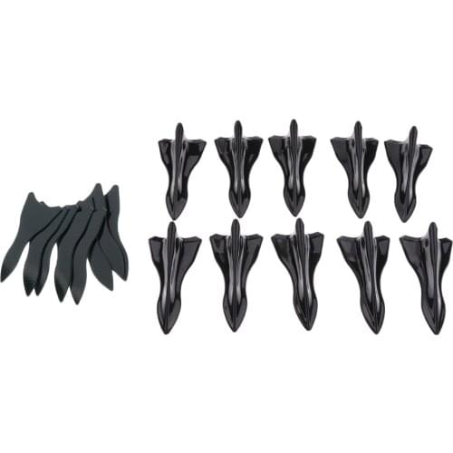 10 Pieces Air Generator Diffuser Spoiler Roof Shark Fin ABS Plastic