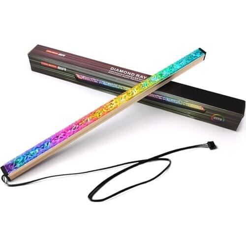 280mm Aluminum Alloy RGB Computer Light Bar 5V 4 Pin RGB Magnetic PC Case LED Strip Motherboard Luminous Color Decor Acces