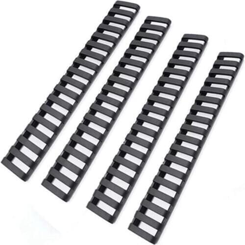4pcs Rail Cover Tcatical Fish Bone Ladder Shape Rifle Handguard Heat Resistant Ladder Rubber Picatinny Rail Covers Jinming