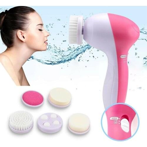 5in1 Pro Face Facial Cleansing Brush Spa Skin Care Massage Exfoliator Deep Clean