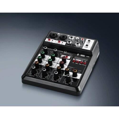 Bluetooth Sound Card 4-channel Mixer Home Stage Performance Live Recording Small USB Mixer Model Number Certification Origin