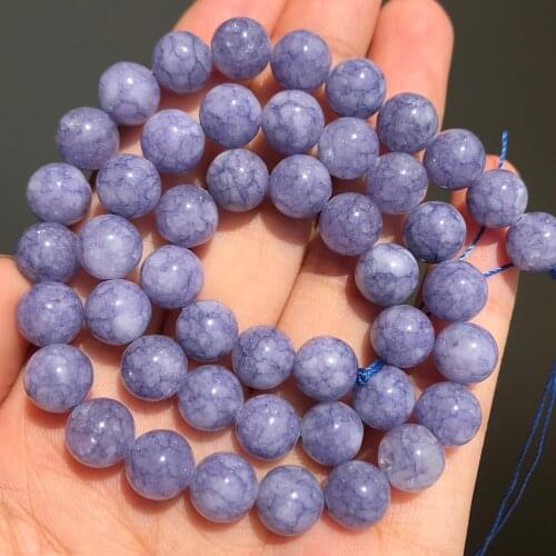 Natural Stone Angelite Beads Loose Spacer Beads For Jewelry Making 15inche 6 8 10 12mm Diy Bracelets Pendant Necklace Wholesale