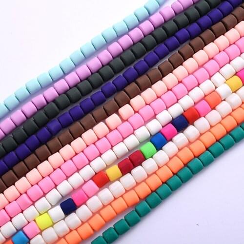 10colors Cylindrical Polymer Clay Beads Polymer Clay Spacer Loose Handmade Beads For Jewelry Making Diy Handmade Accessories