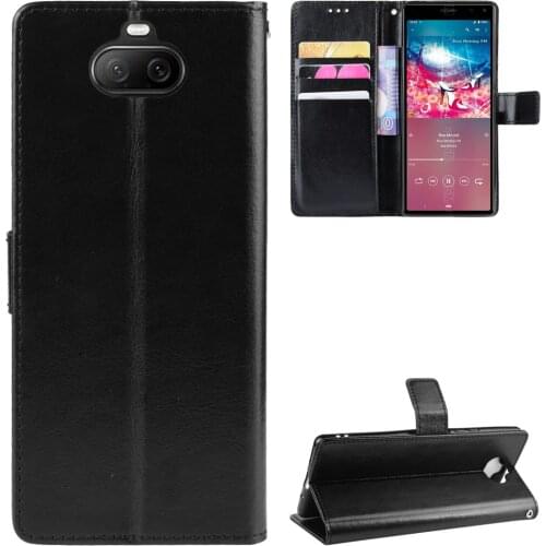 For Sony Xperia 8 Case Luxury Leather Flip Wallet Phone Case For Sony Xperia8 Case Stand Function Card Holder