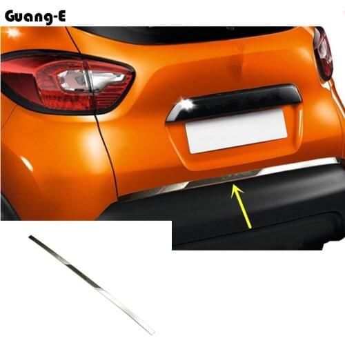 Car Styling Cover Stainless Steel Rear Door Bottom Tailgate Frame Plate Trim Lamp Trunk 1pcs For Renault Captur 2015 2016 2017