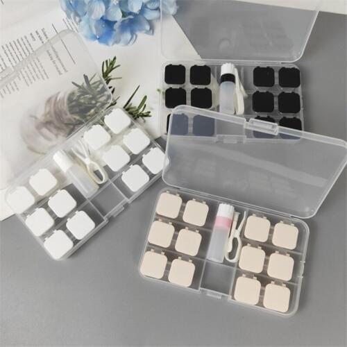 Imixlot Newest Simple Trendy Unisex Contact Lens Case 6 Boxes Flip Cover Care Kit Box Transparent Leakproof Portable Storage