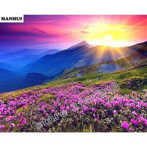 Daimond painting Flowers scenery diy Cross stitch Kits needlework mosaic Diamonds Embroidery Home Decoration wall sticker BCD001