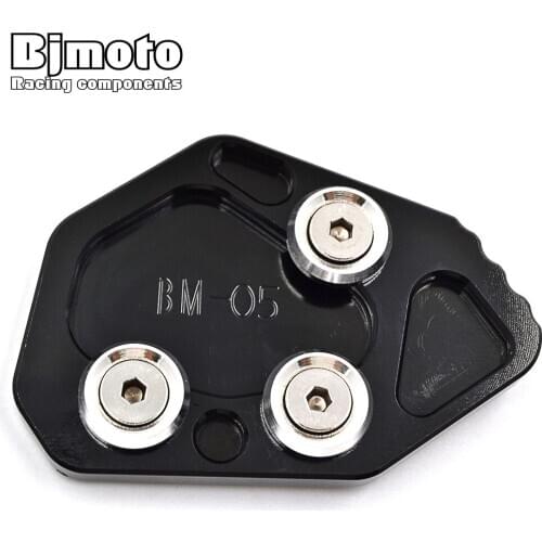BJMOTO Motorcycle Parts Side Stand Enlarge For BMW K1300S 09-12 K1300R K1200S K1200R Kickstand Foot Extension Pad Support Plate