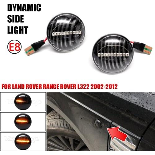 Scroll Dynamic Blinkers LED Turn Signal Lamp Side Repeater Indicator Light Car Styling For Land Rover Range Rover L322 2002-2012