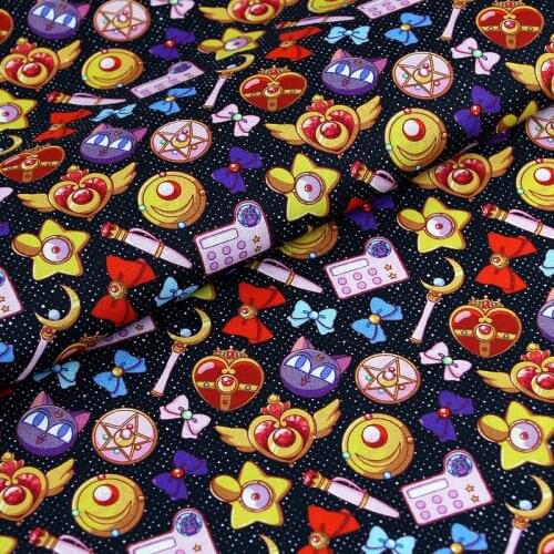 50X140CM Cartoon Printed Cotton Fabric Spring Summer Childrens Clothing Fabric Sewing Quilting Fabrics For Patchwork Needlework