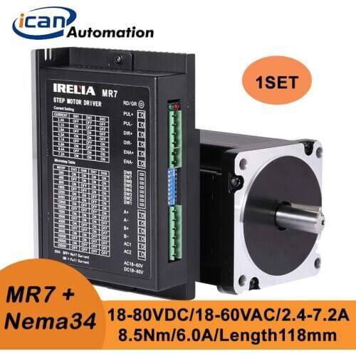 ICAN Stepper Motor Driver 8.5Nm 6.0A 18-80VDC 18-60VAC Cnc Kit Motor