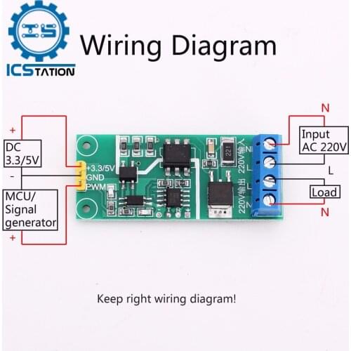 AC 220V Thyristor Isolation Module Dimming Governor Voltage Regulator PWM Controller Motor Speed Control Module