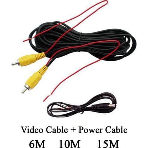 6M 10M 15M RCA Cable for Rear Camera Video Cable Combined Triggering Parking Seats Monitor Monitor