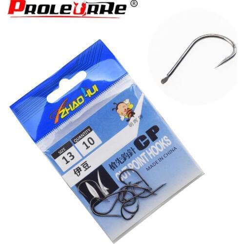 10pcs/bag Iseama Circle Carp Eyed Fishing Hook Size 1 2 3 4 5 6 7 8 9 10 11 12 13 Ring eye Japan High-carbon steel Fish hook