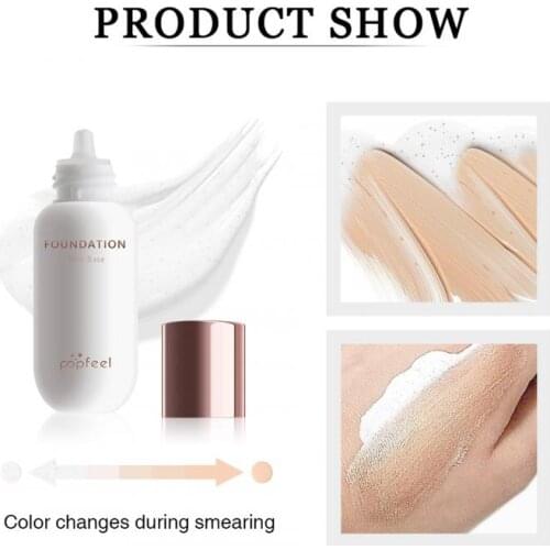 Popfeel Magic Color Changing Liquid Foundation Makeup Base Face Cover Concealer Lasting Makeup Skin Foundation Cosmetics Tslm2