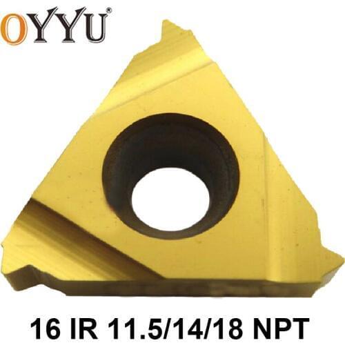 OYYU 16IR 11.5NPT 14NPT 18NPT BYM11 16 IR 11.5 14 18 NPT 10pcs Internal Threading Turning Tool CNC Carbide Inserts free shipping