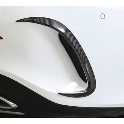 Rear Bumper Grille Slats Spoiler Flap Wing Decoration Trim 2Pcs For Mercedes Benz A Class 180 200 2019 Car Accessories