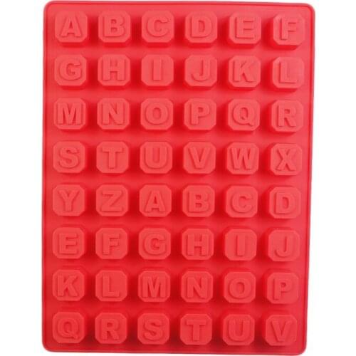 48 Even Alphanumeric Chocolate Candy Mold Square Ice Cube Silicone Mold 05007