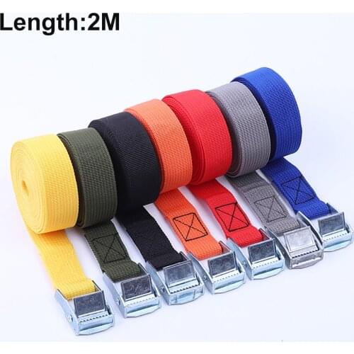 2M Buckle Fasten Belt Cargo Belt Suitable For Car, Motorcycle, Bicycle Belt, Metal Buckle Traction Rope, Strong Ratchet Belt
