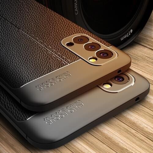 Reno 4 5G Cases Leather Texture Shockproof Soft TPU Cover For Reno4 Pro Lite SE Couqe Fundas